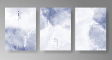 Davetiye şablonu koleksiyonu için suluboya sıçraması