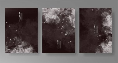 Davetiye şablonu koleksiyonu için suluboya sıçraması