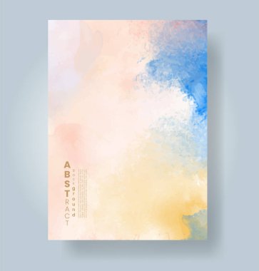 Soyut suluboya geçmişi olan kartlar. Kapak için tasarım, tarih, kartpostal, afiş, logo.