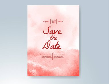 Soyut arkaplanlı düğün davetiyesi