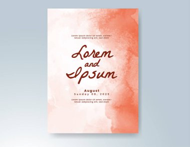 Soyut arkaplanlı düğün davetiyesi