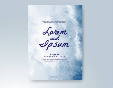 Soyut arkaplanlı düğün davetiyesi