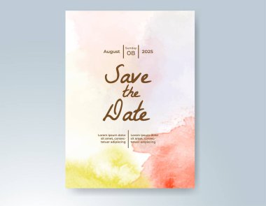 Soyut arkaplanlı düğün davetiyesi