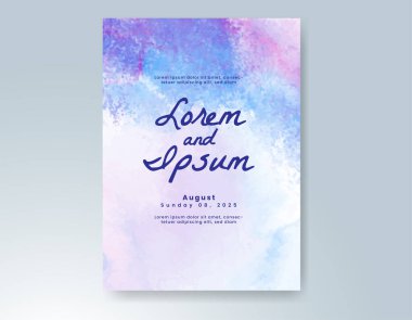 Soyut arkaplanlı düğün davetiyesi