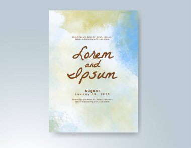 Soyut arkaplanlı düğün davetiyesi