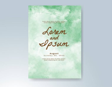 Soyut arkaplanlı düğün davetiyesi