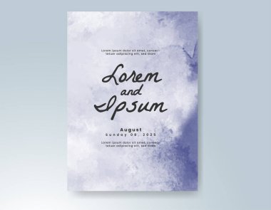 Soyut arkaplanlı düğün davetiyesi