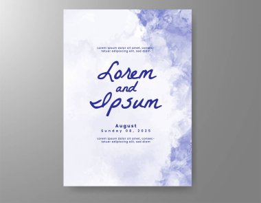 Soyut arkaplanlı düğün davetiyesi