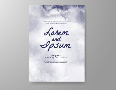 Soyut arkaplanlı düğün davetiyesi