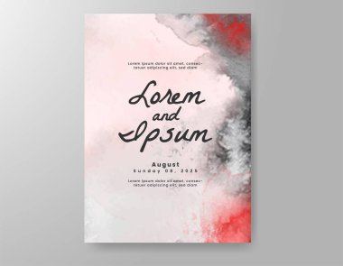 Soyut arkaplanlı düğün davetiyesi