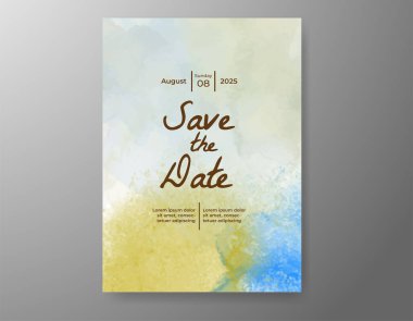 Soyut arkaplanlı düğün davetiyesi