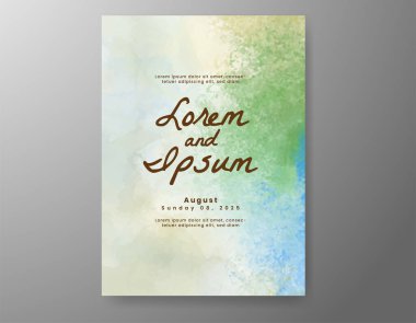 Soyut arkaplanlı düğün davetiyesi