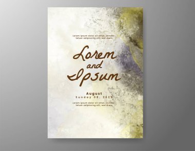 Soyut arkaplanlı düğün davetiyesi