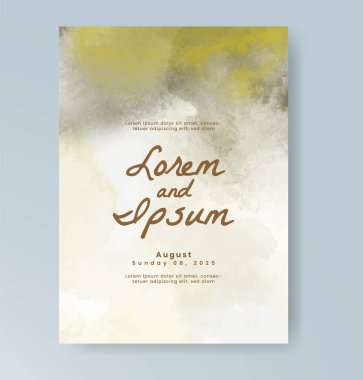 Soyut arkaplanlı düğün davetiyesi