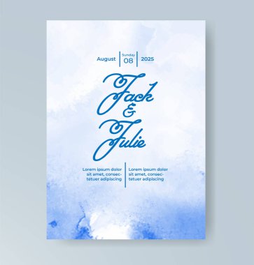 Soyut arkaplanlı düğün davetiyesi