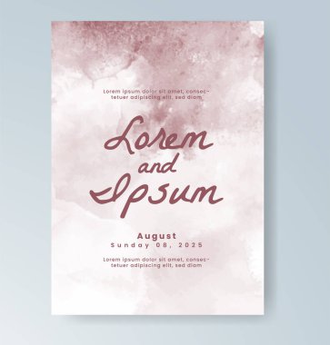 Soyut arkaplanlı düğün davetiyesi