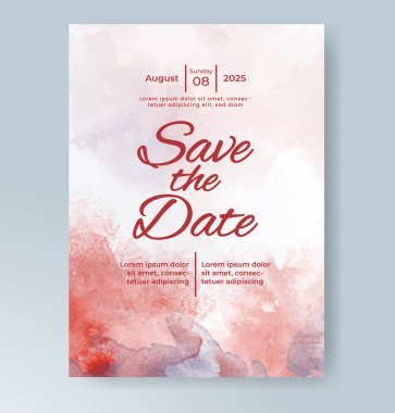 Soyut arkaplanlı düğün davetiyesi