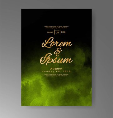 Soyut arkaplanlı düğün davetiyesi