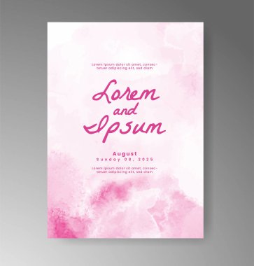 Soyut arkaplanlı düğün davetiyesi