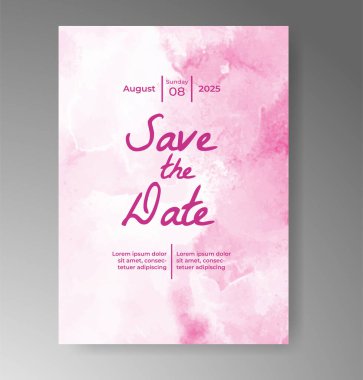 Soyut arkaplanlı düğün davetiyesi