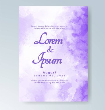 Soyut arkaplanlı düğün davetiyesi