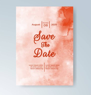 Soyut arkaplanlı düğün davetiyesi