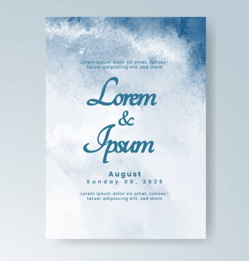 Soyut arkaplanlı düğün davetiyesi