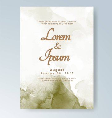 Soyut arkaplanlı düğün davetiyesi