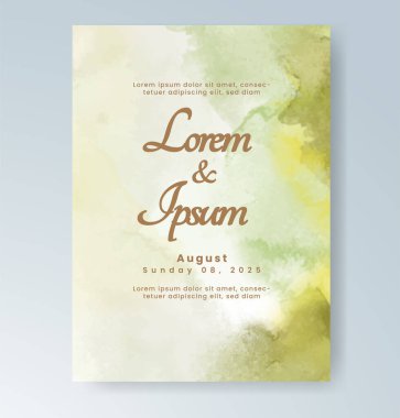Soyut arkaplanlı düğün davetiyesi