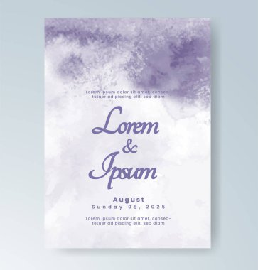 Soyut arkaplanlı düğün davetiyesi