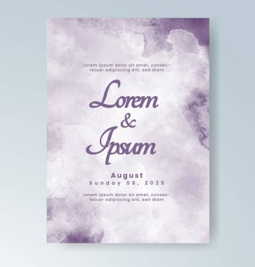 Soyut arkaplanlı düğün davetiyesi