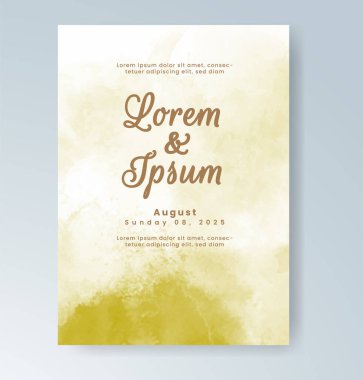 Soyut arkaplanlı düğün davetiyesi