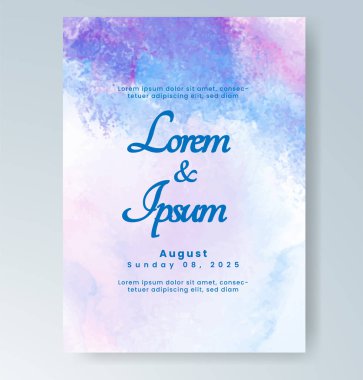 Soyut arkaplanlı düğün davetiyesi