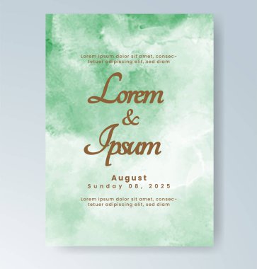 Soyut arkaplanlı düğün davetiyesi