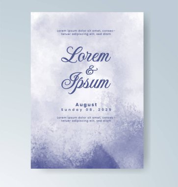 Soyut arkaplanlı düğün davetiyesi