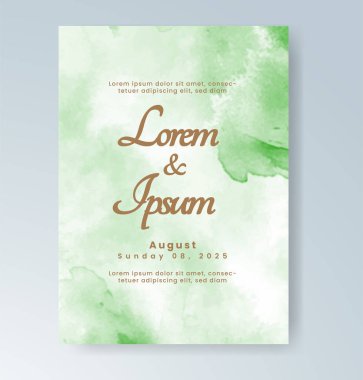 Soyut arkaplanlı düğün davetiyesi