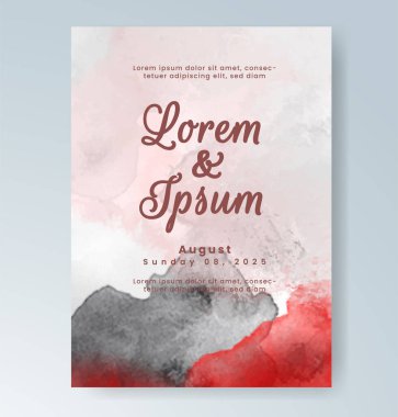 Soyut arkaplanlı düğün davetiyesi