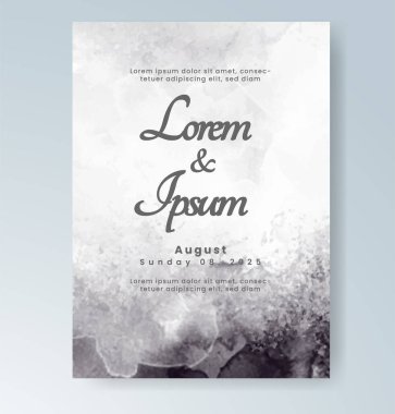 Soyut arkaplanlı düğün davetiyesi