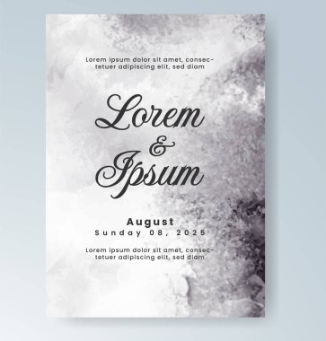 Soyut arkaplanlı düğün davetiyesi