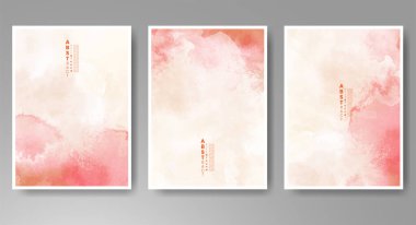 Parlak renkli vektör suluboya arkaplan seti. Randevunuz, kartpostalınız, afişiniz, logonuz için tasarım. 