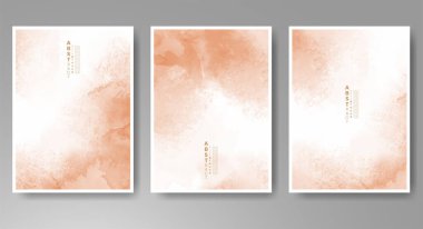 Parlak renkli vektör suluboya arkaplan seti. Randevunuz, kartpostalınız, afişiniz, logonuz için tasarım. 