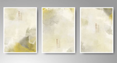 Parlak renkli vektör suluboya arkaplan seti. Randevunuz, kartpostalınız, afişiniz, logonuz için tasarım. 