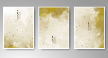 Parlak renkli vektör suluboya arkaplan seti. Randevunuz, kartpostalınız, afişiniz, logonuz için tasarım. 