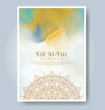 Suluboya geçmişi olan bir Kurban Bayramı. Soyut resimleme