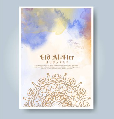 Suluboya geçmişi olan bir Kurban Bayramı. Soyut resimleme