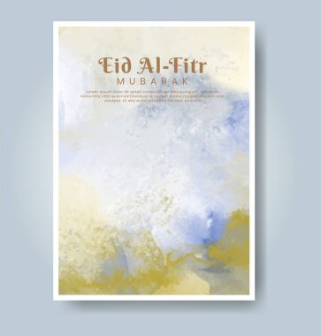 Suluboya geçmişi olan bir Kurban Bayramı. Soyut resimleme