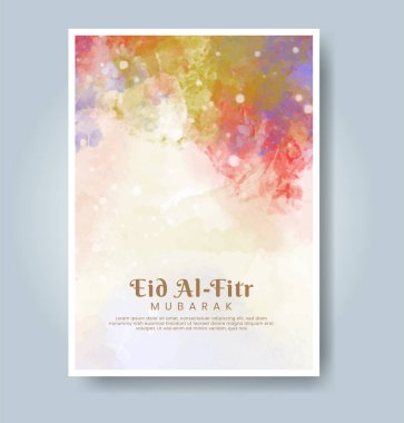 Suluboya geçmişi olan bir Kurban Bayramı. Soyut resimleme