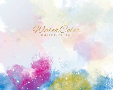 Arka plan için soyut renkli sulu boya. Dijital sanat resim