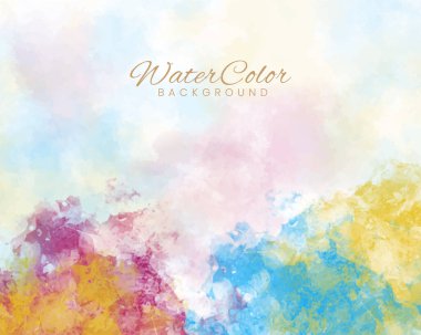 Arka plan için soyut renkli sulu boya. Dijital sanat resim