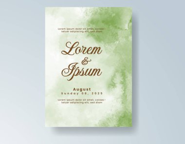 Suluboya düğün davetiyesi, davet için tasarım şablonu